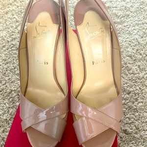 Christian Louboutin Nude Slingback Heels